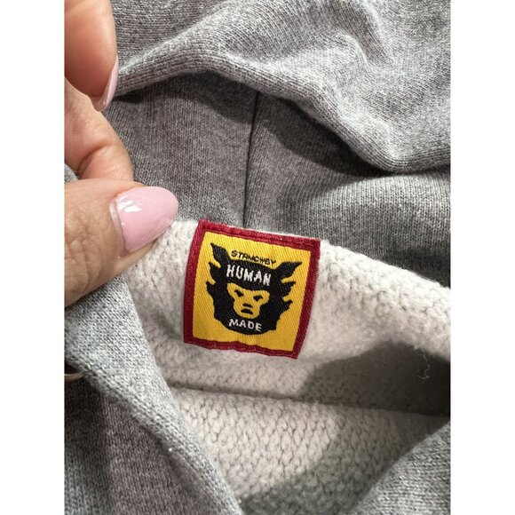HUMAN MADE Logo Pizza Hoodie in Gray - Picture 4 of 6